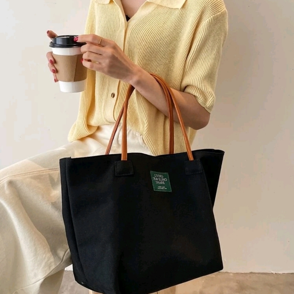 💥SALE💥Letter Patch Canvas Tote Bag